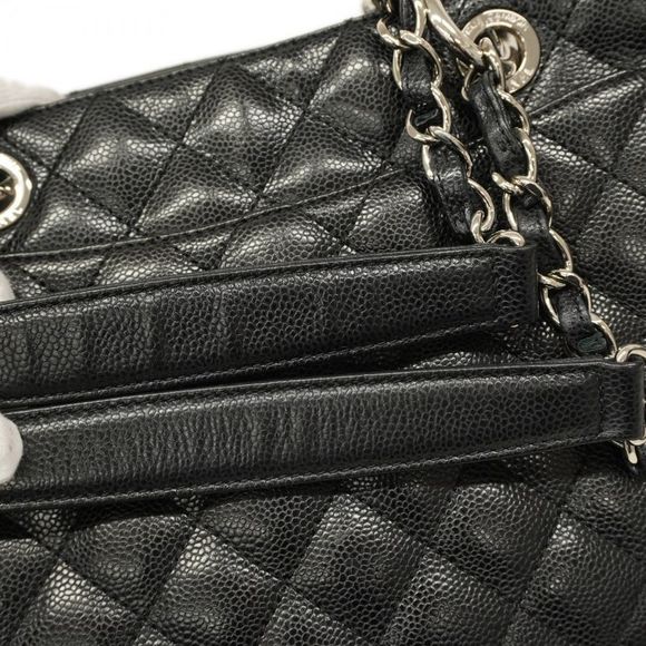 Chanel Shoulder Bag Matelasse Caviar Skin Black Silver Hardware Women - Picture 10 of 10